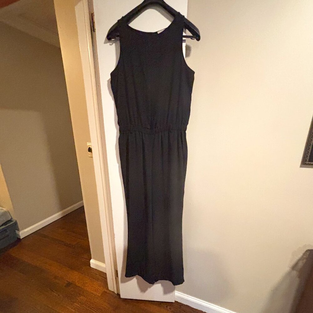 Loft Black women belted jumpsuit Size 10
